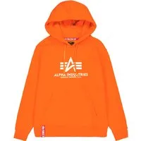 Basic Big Logo Hoodie von Alpha Industries - Stilvoller Basic Hoodie für Sport und Freizeit. Hochwertige Baumwoll-Polyester-Mischung sorgt für Komfort und optimale Passform. Mit Kapuze, Rippbündchen und praktischem Stauraum durch Kängurutasche.