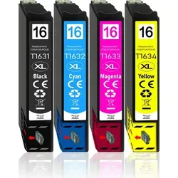 4er Pack Druckerpatronen 16 16XL kompatibel mit Epson WF-2660