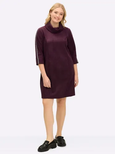 Sheego Etuikleid Velours-Kleid 3/4-Arm