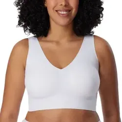 Schiesser Bustier Invisible Soft - Bequemes Bustier in Weiß, Größe 40 - Funktionsunterwäsche, elastisches Material für hohen Tragekomfort, ideal für den Alltag, ohne Bügel und nahtlos für ein angenehmes Gefühl auf der Haut.