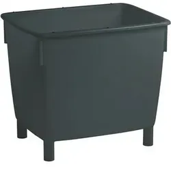 Leichtbaubehälter L945xB725xH830mm PE (HDPe) basaltgrau - Werkstatteinrichtung, ideal zum Lagern und Transportieren, mit Ablaufloch, resistent gegen Säuren und einfach zu reinigen.