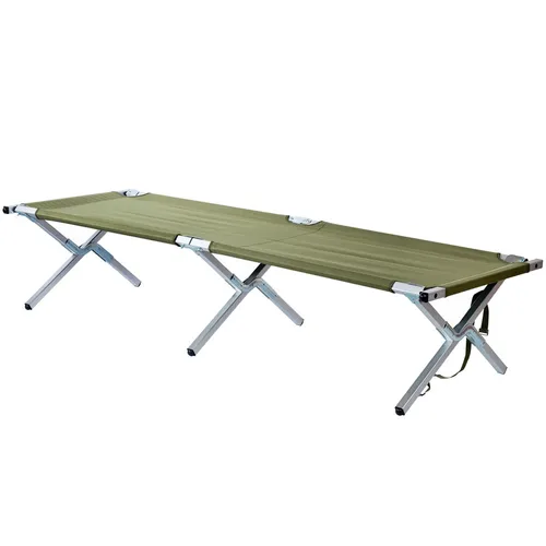 ORIGINAL BUNDESWEHR FELDBETT ALU 210 x 70 - Camping-Möbel, leichte und robuste Feldliege für Outdoor-Aktivitäten und militärische Einsätze, ideal für Camping und Jagd.