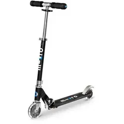 MICRO Scooter SPRITE LED black - SA0225 - Roller / Kickboards mit leuchtenden LED-Rollen, ideal für Kinder und Erwachsene, sorgt für Spaß und Sicherheit beim Fahren.