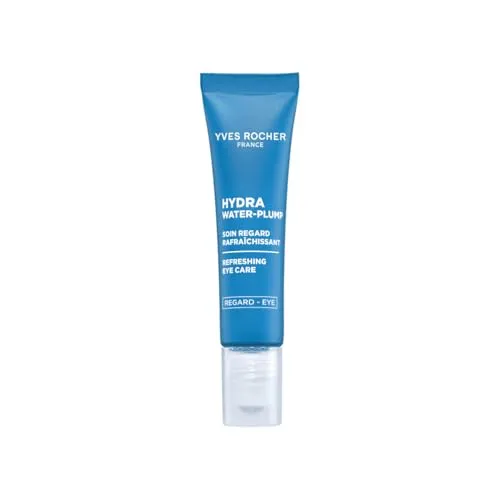 Yves Rocher Hydra Water-Plump Augenpflege – Erfrischt & spendet Feuchtigkeit – Abschwellender Cryo-Effekt – Mit Edulis & Hyaluronsäure – Für alle Hauttypen – 15 ml