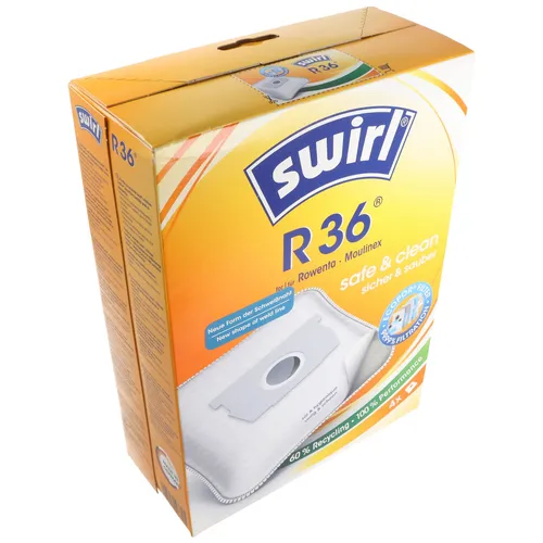 Swirl Staubsaugerbeutel R36 MicroPor Plus für Rowenta und Moulinex Staubsauger