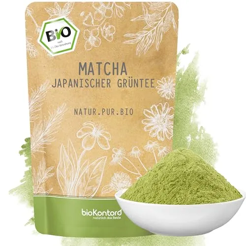 Matcha BIO Pulver 200 g - 100% natürlich und premium - Genießen Sie den vollmundigen Geschmack des japanischen Matcha Tees. Ohne Zusatzstoffe, ideal für einen belebenden Start in den Tag oder eine entspannende Auszeit. Zubereitung einfach: nur heißes Wasser und Schlagen!