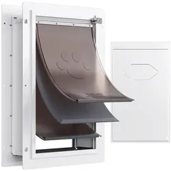 VEVOR Haustierklappe L - Katzen- und Hundeklappe mit Magnetsystem - Sonstiger Hundebedarf mit fortschrittlichem Magnetsystem für einfachen Zugang, ideal für Wände von 4,75 bis 7,25 Zoll. Hochwertige Materialien und stilvolles Design sorgen für Langlebigkeit.