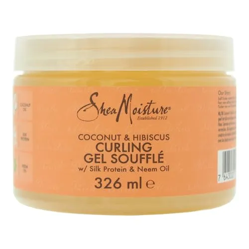 SHEA MOISTURE Moisture Coconut & Hibiscus Curling Gel Souffle, mit Seidenprotein & Neemöl 326ml