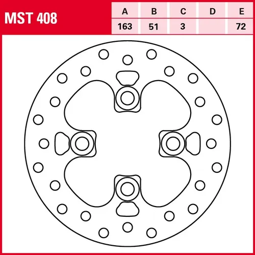 TRW Bremsscheibe MST408 - Hochleistungsbremsscheibe für Motorräder - Motorradbremsen, bietet exzellente Bremsleistung und hohe Temperaturbeständigkeit für sicheres Fahren.