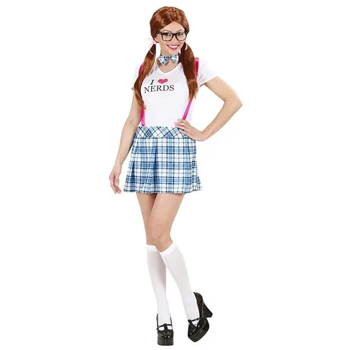 Widmann S.R.L. 8230692 - Kostüm College Minirock Schulmädchen Nerd sexy Kleid