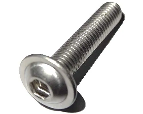 Stück Linsenkopf Schrauben mit Flansch M8x50 mm - ISO 7380/2 - A2 Edelstahl - Innensechskant - V2A – Linsenflanschkopfschrauben (5, M8x50 mm) 5