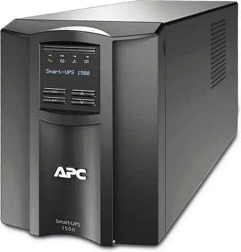 APC Smart-UPS 1500 LCD - USV mit SmartSlot - Unterbrechungsfreie Stromversorgung, 980 Watt, 1500 VA, bietet hohen Online-Wirkungsgrad und intuitive LCD-Benutzeroberfläche für einfache Wartung.