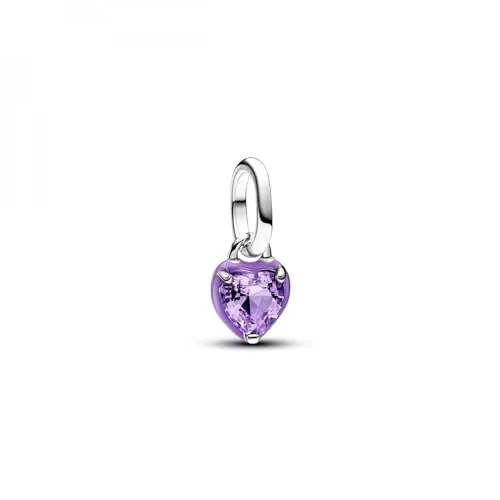 PANDORA ME Grünes Chakra-Herz Mini-Charm-Anhänger aus Sterling Silber mit künstlichem Kristall, Kompatibel ME und Moments Armbändern, 793042C04