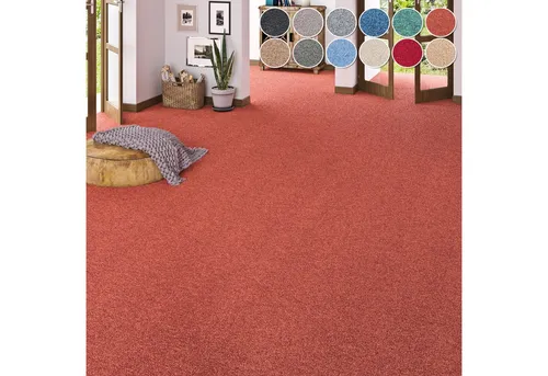 my home Teppichboden Fortis, Schlinge, rechteckig, 400 cm - Kurzflor-Teppich, strapazierfähig und schmutzabweisend, ideal für stark frequentierte Räume wie Wohnzimmer oder Flur.