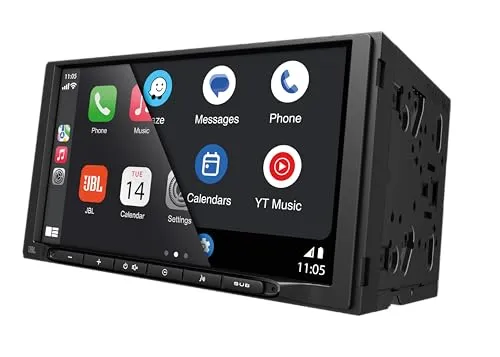 JBL Legend 700D | 7" Multimedia Receiver mit DAB+ & CarPlay - Car-Multimedia-System mit 7" Touchscreen, kabellosem Apple CarPlay und Android Auto für ein nahtloses Smartphone-Erlebnis im Auto.