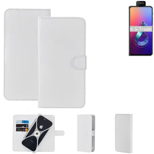 Schutzhülle für Asus Zenfone 6 (2019) Hülle + Bumper weiss Flipstyle Tasche B