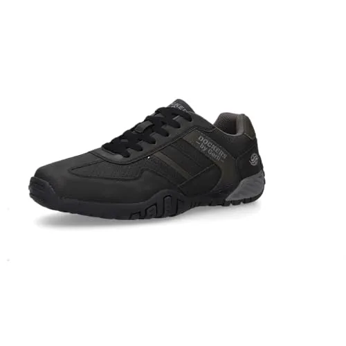 Dockers by Gerli Sneaker grau|schwarz 44 EU - Modischer Sneaker in grau und schwarz, Größe 44, ideal für den Alltag. Aus robustem Synthetik mit schnürbarem Design für optimalen Halt und Tragekomfort.