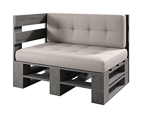 Lermowood Palettenmöbel Mp Eckbank 120 x 60 x 40 cm Grau – Stilvolle Gartenmöbel für Innen und Außen - Moderne Eckbank aus hochwertigem Fichten- oder Kiefernholz, ideal für Terrasse und Balkon. Robust, langlebig und vielseitig kombinierbar – perfekt für entspannte Stunden im Freien oder in Ihrem Wohnraum.