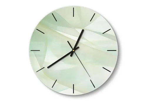 DEQORI Wanduhr 'Zarte Eleganz' (Glas Glasuhr modern Wand Uhr Design Küchenuhr)