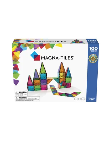 Clear Colours 100 pcs - MAGNA-TILES® - Modellbauzubehör für kreative Köpfe: 100 bunte magnetische Fliesen fördern spielerisch Lernen und Kreativität. Ideal für Kinder ab 3 Jahren und kompatibel mit allen MAGNA-TILES®-Sets!