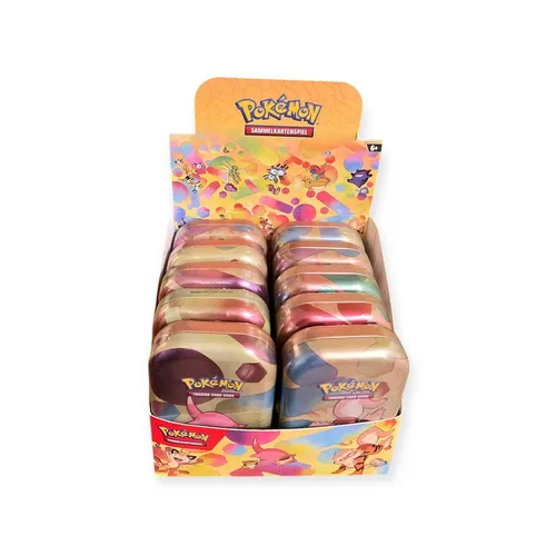 Pokemon Karmesin & Purpur Mini Tin Deutsch - TCG OVP Displays mit 200 Karten, ideal für Sammler und Spieler, hochwertige Materialien und aktuelle Edition von 2023.