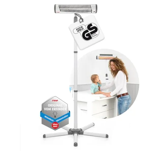 Reer Wickeltisch-Heizstrahler EasyHeat Flex - Wickeltisch-Heizstrahler für angenehme Wärme beim Wickeln, sicher und stabil mit schraubbarer Montage und modernem Design.
