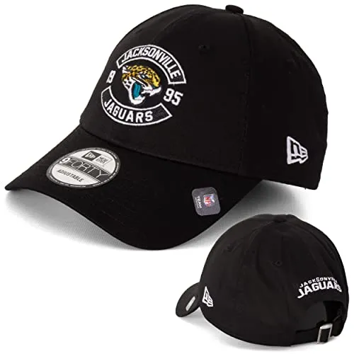 New Era Cap 9FORTY Basecap Herren - Jacksonville Jaguars Black - Limitierte New Era Baseballkappe für NFL, NBA & MLB Fans. Exklusives Team-Logo und -Name auf der Vorderseite und Rückseite, verstellbar für perfekten Sitz und aus 100% Baumwolle.