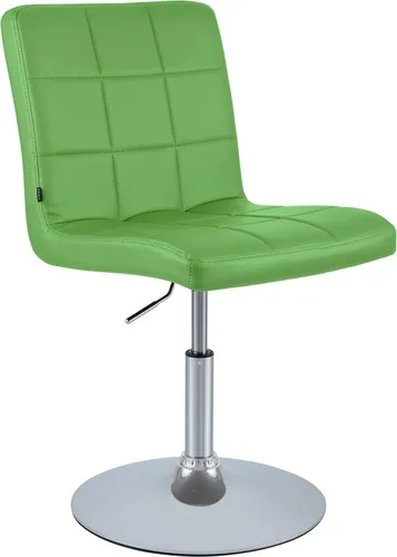 CLP Esszimmerstuhl Ricky Kunstleder grün - Eleganter Esszimmerstuhl aus grünem Kunstleder, drehbar und höhenverstellbar für vielseitige Nutzung. Ideal für moderne Wohnräume mit schützendem Bodenschonring.