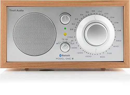 Tivoli Audio Model One BT - Bluetooth Radio in Silber Kirsche, hervorragender Klang und einfacher Empfang auch in schwierigen Bedingungen