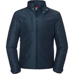 Russell Herren Steppjacke "Cross" BC4667 (Marineblau) - L - Moderne Steppjacke für Herren mit wasserabweisender Aquapel-Technologie. Ideal für windige Tage, atmungsaktiv und leicht. Perfekt für Alltag und Freizeit mit praktischen Taschen.