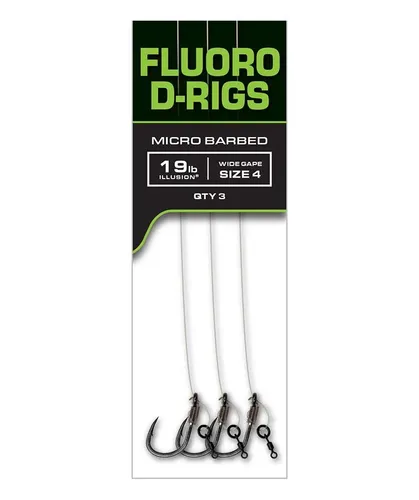 FOX Ready Rigs Carp Ready Rigs - Fluoro D-Rig - 4 (x3)