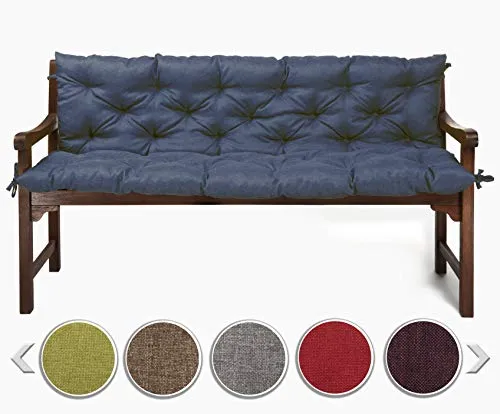 sunnypillow Bankauflage Stuhlkissen 120 x 40 x 40 cm - Hochwertige Bankauflage für Gartenbänke, wasserabweisend und extrem bequem, verwandelt jeden Platz in eine gemütliche Liegefläche. Ideal für den Innen- und Außenbereich!