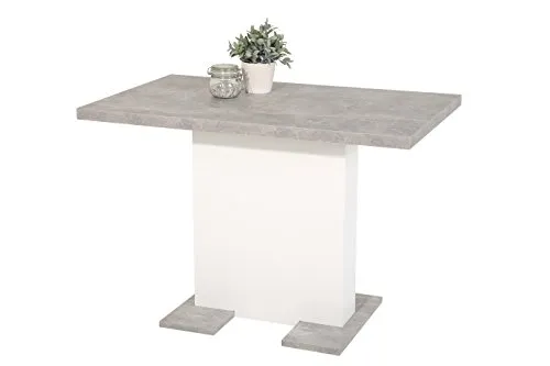 Ausziehtisch Britt in Hellgrau – Flexibel und Modern - Esstisch in Hellgrau, ausziehbar von 110-150 cm, kratzfest und pflegeleicht dank Melaminharz. Ideal für flexible Essbereiche.