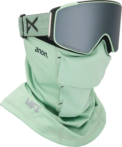 ANON M4S CYLINDRICAL Schneebrille 2026 - Soft Sage/Perceive Sun Onyx - Die ANON M4S CYLINDRICAL Schneebrille bietet optimalen Komfort für mittelgroße Gesichter mit innovativer Magna-Tech-Wechseltechnologie und hervorragender Sicht bei allen Lichtverhältnissen.