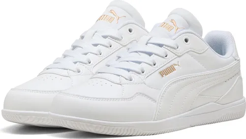 Puma Damen K-Moda Sneaker Lifestyle Schuhe 404499 01 White-Gold-Black, Schuhgröße:38 EU - Der Puma K-Moda Damen Sneaker verbindet sportlichen Chic mit modernem Design. Die edle Farbkombination White-Gold-Black und das hochwertige Obermaterial machen ihn zum perfekten Begleiter für jeden Alltag und Freizeitlook.