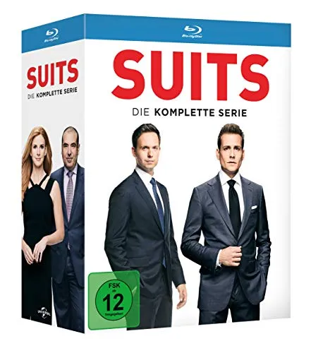 Suits - Die komplette Serie [Blu-ray] - Recht drama mit Stil, alle Staffeln auf Blu-ray, ideal für Serienliebhaber und Fans von spannenden Anwaltsgeschichten.