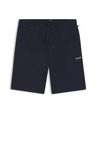 BOSS Waffle Shorts Herren Pyjamashorts - Herren-Loungewear in Dunkelblau, aus weichem Jersey für optimalen Tragekomfort. Ideal für entspannte Abende zu Hause oder lässige Tage.