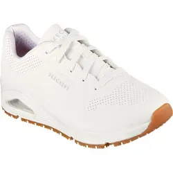 Skechers UNO Arbeitsschuh - Sicherheitsschuhe mit rutschhemmendem Design, ideal für den Beruf. Genießen Sie den Komfort der Skechers Air-Cooled Memory Foam-Einlegesohle und die strapazierfähige Durabuck-Oberfläche.