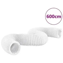 vidaXL Flexschlauch 6m Ø20cm - Abluftschlauch für Gewächshaus, Toilette und Badezimmer, langlebig und flexibel mit Spiral-Design für optimale Luftzirkulation.