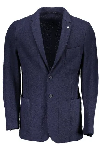 Gant Outdoorjacke Klassisches Herrensakko Blau - Elegante Jacke mit Taschen & Knöpfen