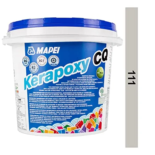 MAPEI Kerapoxy CQ Epoxidharz Fugenmörtel 3 kg silbergrau - Zweikomponentiger Epoxidharzmörtel mit hervorragendem Abwaschverhalten, ideal für die Verfugung von Keramik und Naturstein in anspruchsvollen Bereichen. Hohe Qualität und leicht zu verarbeiten.