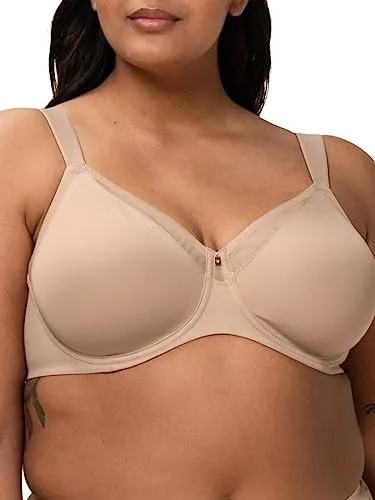 Triumph Damen Minimizer BH True Shape Sensation W01 1QQ06, Beige - Funktionsunterwäsche mit Komfort-Bügel für sicheren Halt und sanft stützendes Jersey-Material, das optisch die Oberweite verkleinert und ein schönes Dekolleté formt.