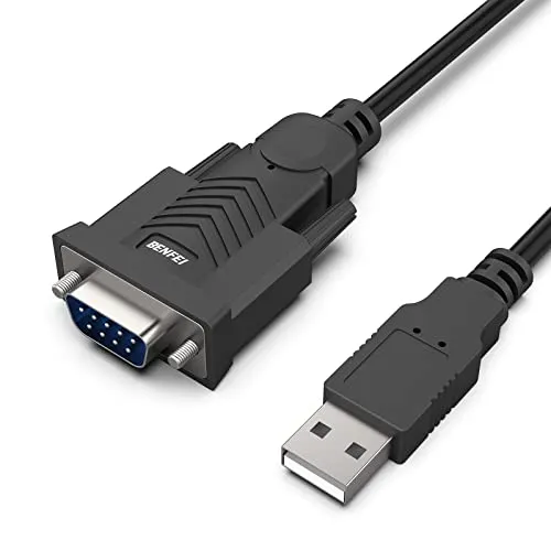 BENFEI USB auf RS232 Seriell Kabel mit Schraube 1,8M, Seriell USB auf RS-232 (9 Pin) DB9 mit PL2303 Prolific Chipsatz, Kompatibel fur Windows 11/10/8.1/8/7, Mac OS X 10.6 und höher (NOT VGA)