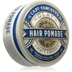 Captain Fawcett Matt Clay Pomade 100g - Starker Halt für Männer - Mattierende Haarpomade für flexibles Styling mit natürlichem Finish. Ideal für feines oder dünner werdendes Haar, sorgt für Struktur und Fülle ohne Glanz. Handgefertigt in UK, ideal für den täglichen Gebrauch.