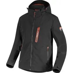 UTILITY DIADORA Ducati Softshelljacke - Funktionsjacke mit Windschutz, atmungsaktiv und wasserdicht, ideal für Outdoor-Aktivitäten, mit abnehmbarer und verstellbarer Kapuze