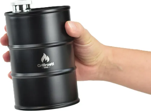 Grillrost.com BBQ Mini Feuertonne - Ölfass aus Deutschland - Grills | Die kleinste Feuertonne der Welt, vielseitig als Ölfass oder Flachmann, sorgt für unvergessliche Grillpartys und ist ein echter Hingucker.