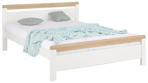 Home affaire Massivholzbett "CAPRE" im skandinavischen Landhausstil - Betten aus FSC®-zertifiziertem Massivholz, pflegeleicht und in verschiedenen Breiten erhältlich, ideal für ein gemütliches Schlafzimmer.