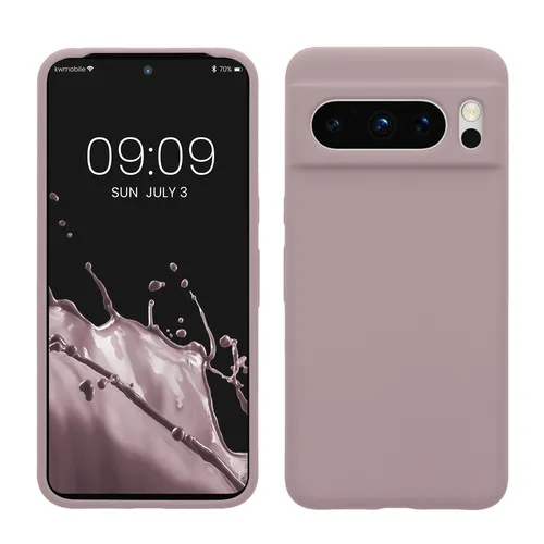 kwmobile Handyhülle für Google Pixel 8 Pro Hülle, für Pixel 8 Pro Case - Hülle Silikon - kabelloses Laden - Nude Lilac