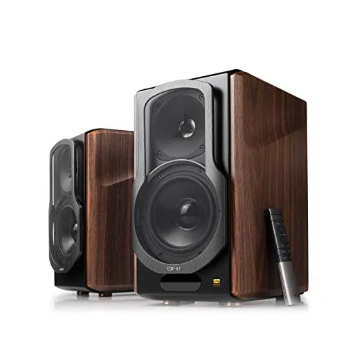 Edifier S2000MKIII - 2.0 Aktive Bluetooth-Regallautsprecher, 130 Watt HiRes-Audio, ideal für Audiophile mit vielseitigen Anschlussmöglichkeiten