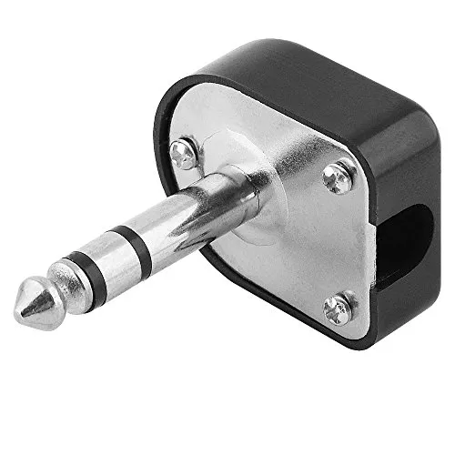 BestPlug 6,3mm Stereo Audio Klinke Stecker 90° abgewinkelt Aux in Out Lötversion